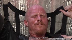 Brock Rustin rides Gio Ryders wrist deep fist in the sling