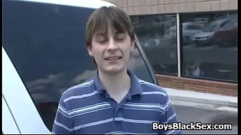 White Sexy Gay Teen Boy Enjoy Big Black Cock 12