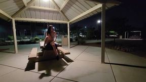 Solo cum in the public park