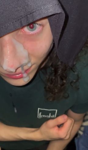Cute boy gets facial from straight guy