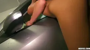 August Ames & Moxxy Minx Seduce Horny Dude In Car For Steamy Action