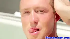Masturbating Solo Hunk Wanking His Cock