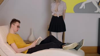 Eva Elfie's Docile Delight: Blonde Beauty Rides Hard