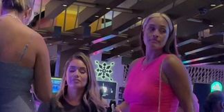 Girls lustfully gaze at massive erect penis&#x1F32D;, bulge of shame exposed in public.