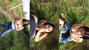 venuslatina2 - gran mamada al aire libre.. cum facial.