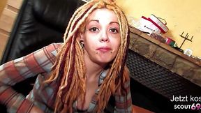 Ginger Punk Teen with Dreadlocks Picked up and Fucked Hard