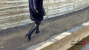 Muddy Canal Walk in Dior Leather Boots – Ultimate Stomp Test