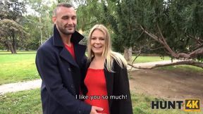 Pregnant wife cheats on her greedy husband before his eyes