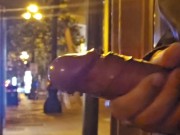 Huge Public Bust Stop Cumshot Outdoors