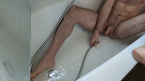 Hairy Anus Scrotum Gushed Destroyed by Water Jet Blast Cum