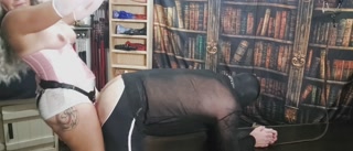 ANOTHER SESSION OF PEGGING MY SLAVE