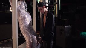 Plastic Wrapped and Pumped with Cock