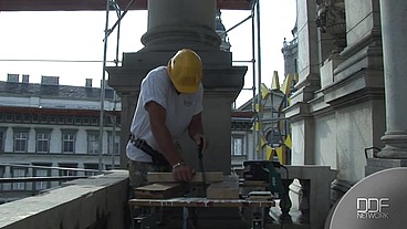 Rooftop footjob!