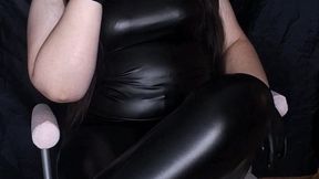 Femme Fatale Smoking POV Heels, Leather & Red Lipstick