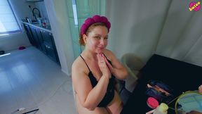 Hot MILF Needs Her Daily Facial Skincare Application