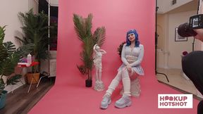 bts - jewelz blu shows off curves in a sensual backstage tease!
