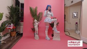bts - jewelz blu shows off curves in a sensual backstage tease!