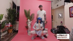 bts - jewelz blu shows off curves in a sensual backstage tease!