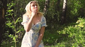 A girl from the village who smokes