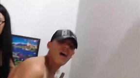 Young t-girl cumming inside her partner's booty