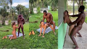 negao bbc caseiro . fode casada patroa hotwife na fazenda . marido corno apareceu para fazer a limpeza / parte 2 final