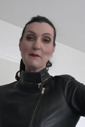 Sniffing Leather Gloves, Hand Over Mouth Lady Victoria Valente Instructions for Masturbating