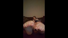 Worship my french pedicured feet