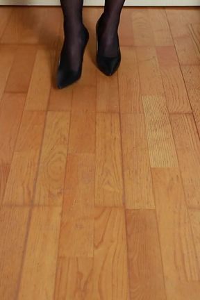 High Heels on Wooden Floor - Sharp Heel Clicks &amp; Slow Walking Asmr
