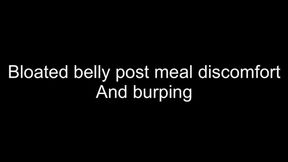 Gay bloated belly, discomfort, burping