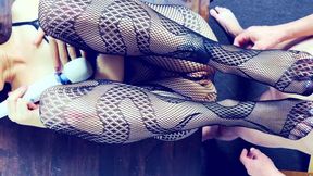 He tore open my tights and fucked my wet pussy hard