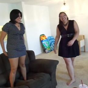 Tori is strong she lifts up and  her friend carries