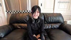 Asian Angel tied up and enjoys a face full of cum