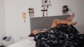 Skinny Latina GF gets fucked and cums on webcam
