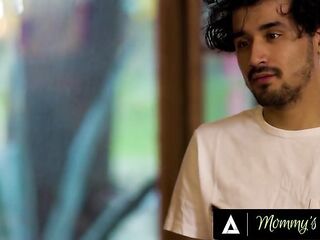 MOM'S BOY - Stacked MILF RayVeness Wildly Rides Her Teen Stepson's Rod