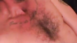 Hairiest Stud Stripping Down & Jerking Off in Interview Room