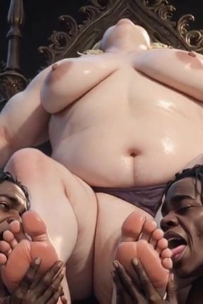 Slave Girls Passionately Sucking Lords Big Feet - Full of Lust