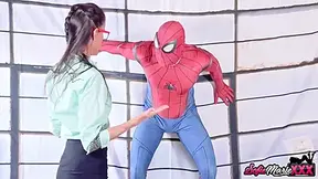 Naughty Sucks S Massive Hard Dick With Spider Man And Sofie Marie