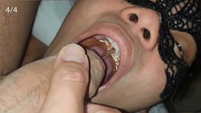 Latina Slave Extremethroat Cumshots & Piss compilation