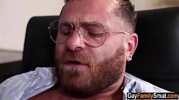 Inexperienced boy&#039_s first time gay sex with stepdad