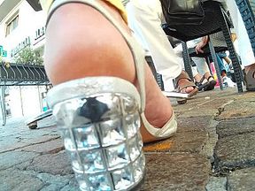 candid heels sandals crush camera