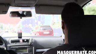 Hot Angelo Godshack jacks off in exchange for a car ride