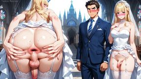 Seductive Blonde Femboy Bride Spread Your Cute Asshole - Hentai Yaoi Animation.