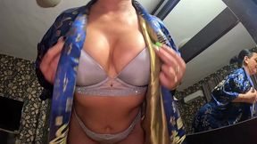 slutty geisha fantasy – deep throat, satin tease and cum play