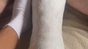 Footjob with a SLWC