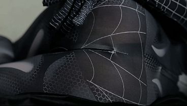 SEXY INDO GIRL COSPLAYS SPIDERMAN AND THEN MASTURBATES WITH A BOTTLE