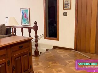 Amateur MILFs by Wifebucket - Bent over hard wood and fucked with passion