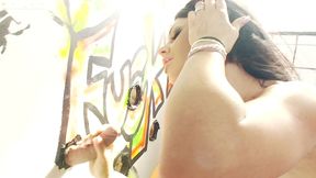 kerry louise loves getting cum at the gloryhole