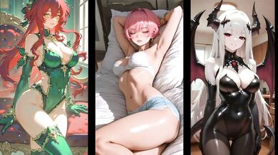 Tres hermosas damas postradas para ti hoy