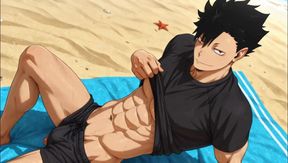 Kuroo June destroyed by Yaoi twinks raw creampie