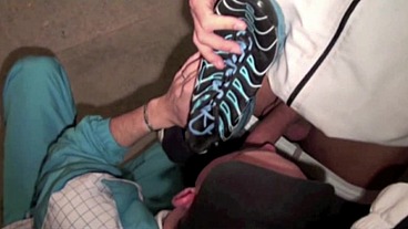 637 submissed in sneaker by a top dominant in jogging